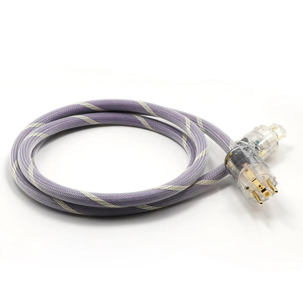 Hi-Fi из бескислородной меди чистый Медь ЕС штепсель сети переменного тока