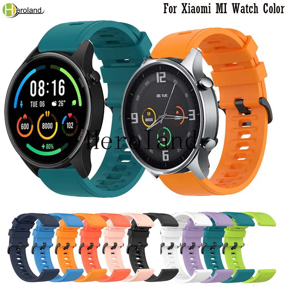 

Soft Silicone WatchStrap For Xiaomi MI Watch Color SmartBand Bracelet WirstStrap Accessories Belt For Samsung Gear S3 /Galaxy 46