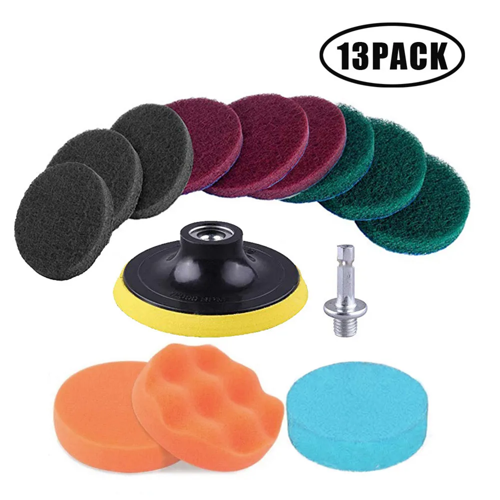 

Useful Car Buffing Pads Waxing Polishing 13 Pcs 4 Inch Foam Parts Scrub Pad