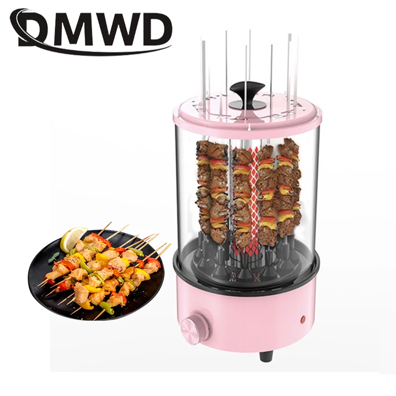 Electric Oven Automatic Rotary Skewer Smokeless Barbecue Grill Cup BBQ Kebab Machine Rotisserie Roast Domestic Heating Stove EU