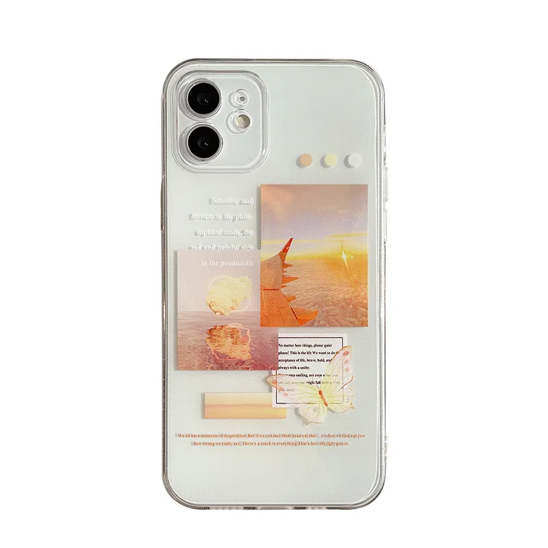 

Ins vintage Art Landscape Travel Label Phone Case For iPhone 12 Pro 11 Pro Max X Xs Max Xr 7 8 Puls SE 2020 Cases Soft TPU Cover