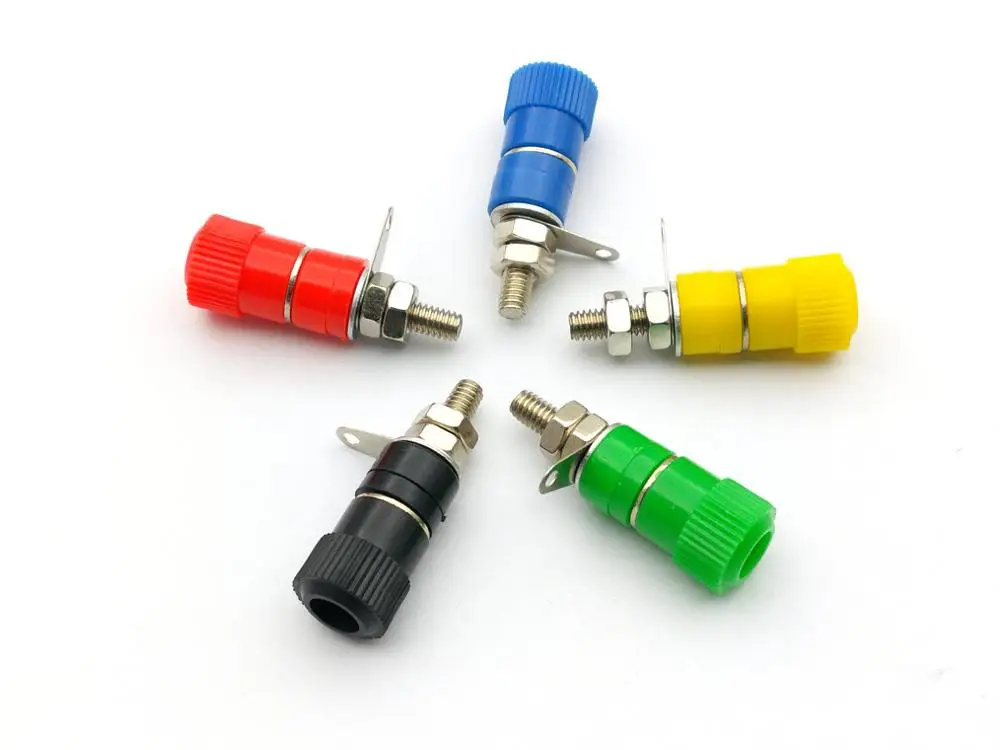 Штепсельная вилка типа банан 4 мм 100 шт. x 5 цветов|plug 4mm|plug speakerplug banana |