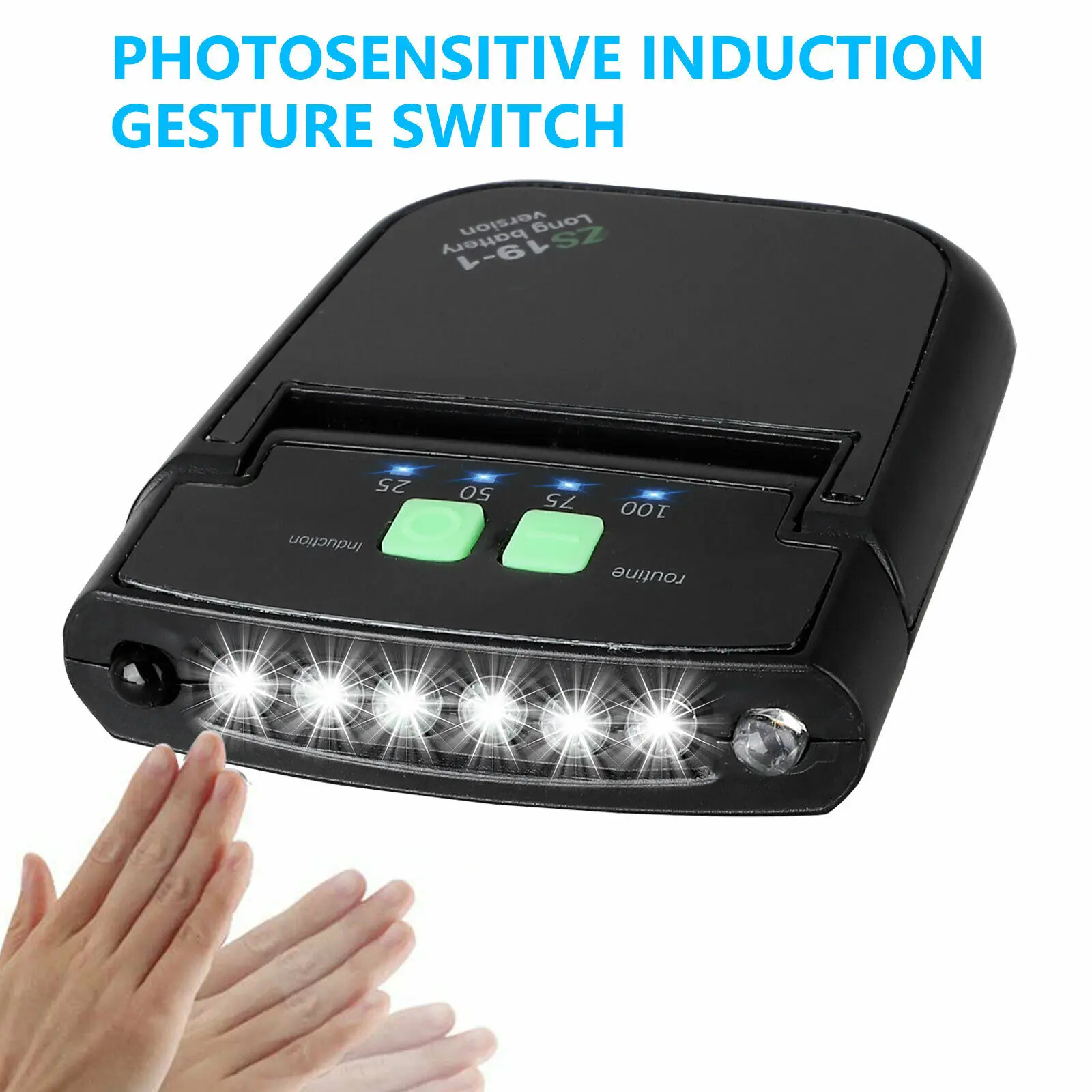 Hands Free лампа на шапку с датчиком 6 светодиодный головной убор USB вращающийся