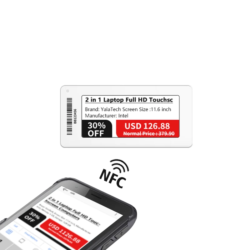 Смарт-метка YalaTech ESL Store 2 66 дюймов NFC цифровая электронная полка этикетка экран