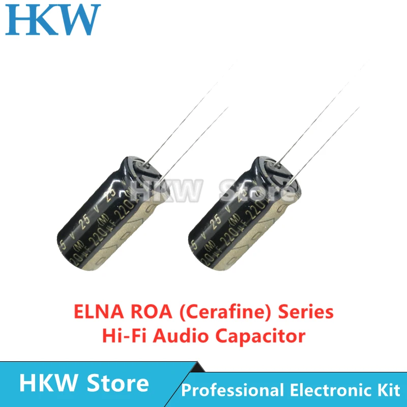 Фото 10 шт., Hi-Fi аудио конденсатор серии ELNA ROA (Cerafine), 16 В, 25 В, 50 в, 10 мкФ, 22 мкФ, 47 мкФ, 100 мкФ Ф, 220 мкФ, 22uf25в, 22UF50V, 100UF25V, оригинал №4