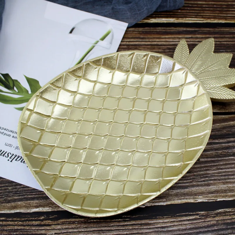 Nordic ананас металлический поднос закуски конфеты лоток листовая пластина