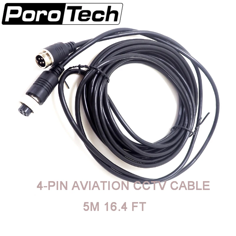 

AC-5M 20bags/lot Audio Video Power Camera Cable 4-PIN aviation Cable for CCTV Camera for rearview camera DVD player TV box