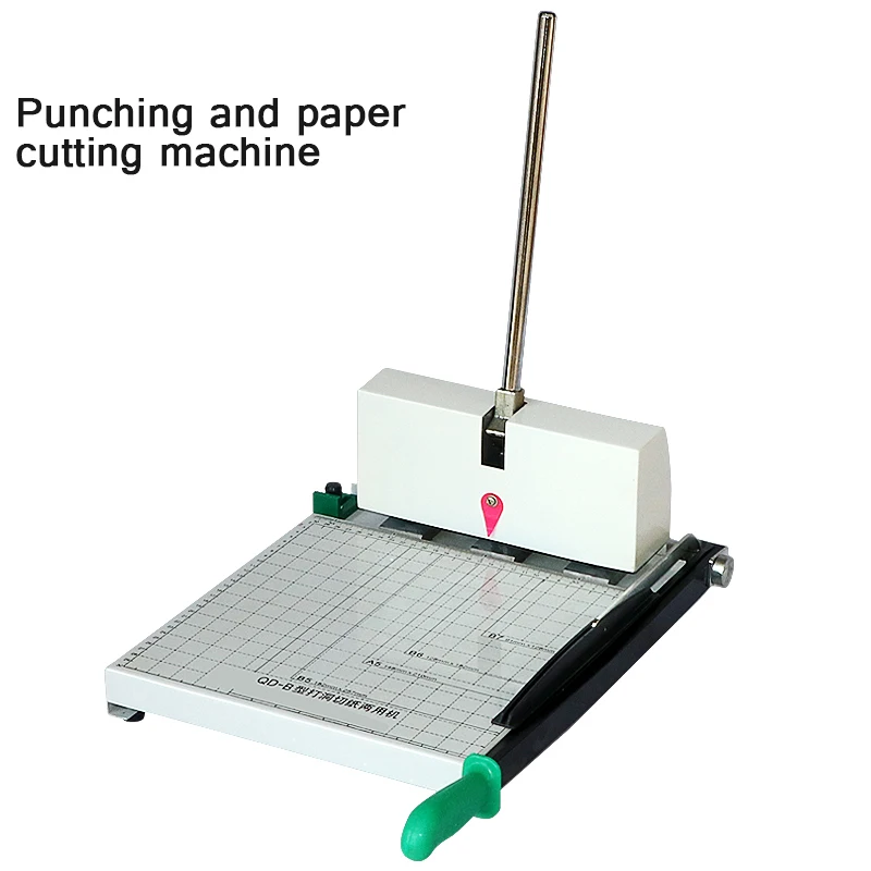 Manual Punching Machine Office Home Adjustable Hole Spacing Binding Machine Punching And Paper Cutting Dual-Purpose Machine 1pc