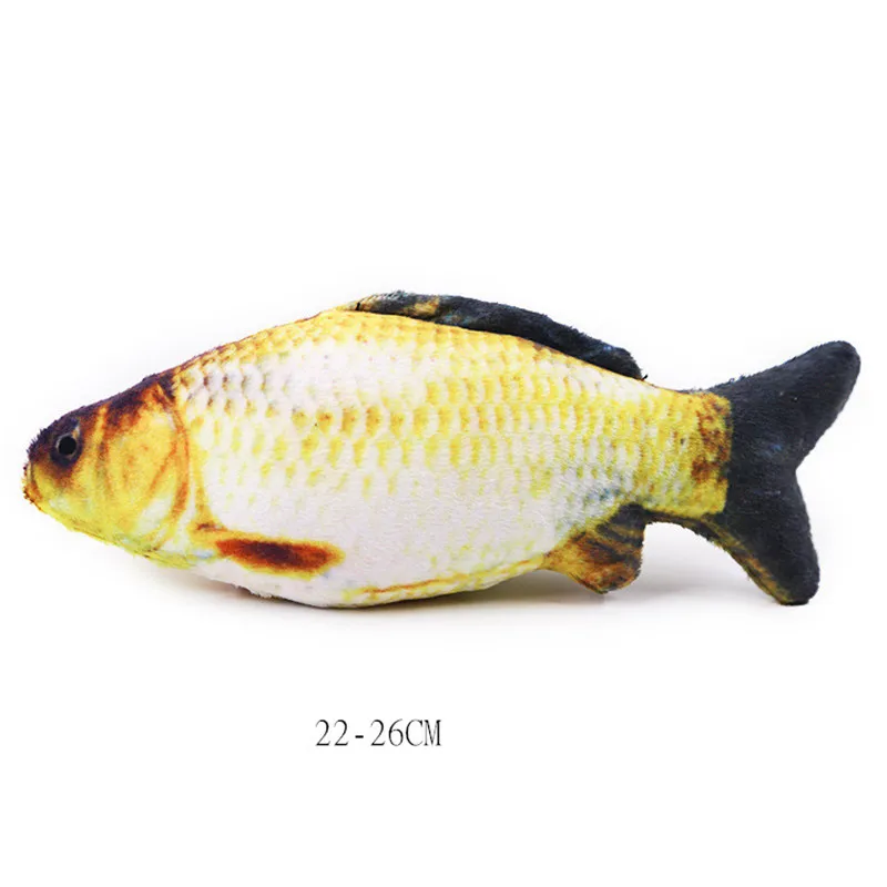

Simulation Fish Cat Toys Interactive Cat Plush Toy Funny Kitten Squeak Interactive Cat Fish Toy Squeak Plush Fish Pet Supplies