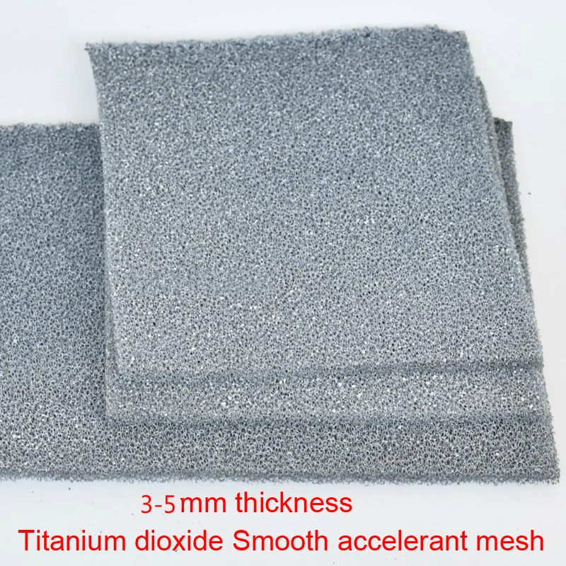 

3-5MM Titanium dioxide Smooth accelerant mesh Titanium oxides Photocatalyst filter TiO Lightcatlyst strainer polymeric sponge