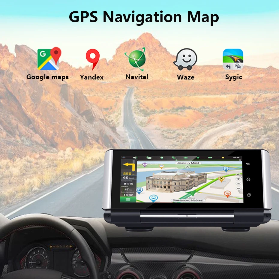 Автомобильный видеорегистратор WHEXUNE 7 дюймов 4G ADAS Android 5 1 Wi Fi DVR камера Full HD 1080P