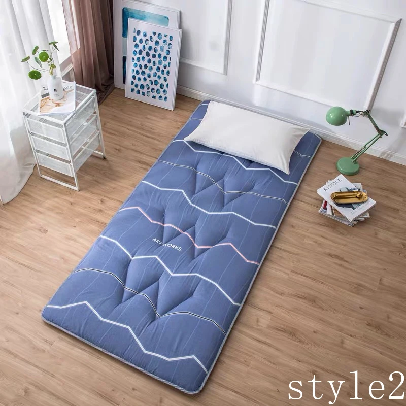 Удобный мягкий складной матрас-татами одинарный двойной толстый теплый милый