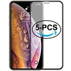 Закаленное стекло для iPhone Xr Xs Max X 6S 7 8 Plus, защитная пленка для экрана iPhone 11 Pro Max, защитная пленка для iPhone 12 Pro max, 5 шт.