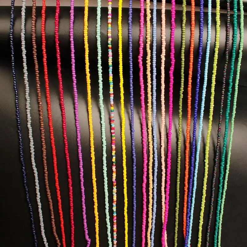 

Beads Choker Necklace Clavicle Beads Chain Summer Beach Style Bohemian Beaded Necklace Beaded Choker