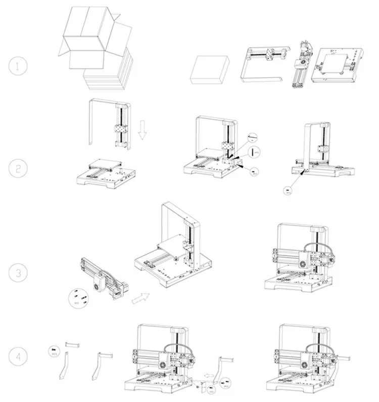EasyThreed Precision DIY 3d Принтер Комплект Полный металлический каркас ртутный модуль начальный уровень для студентов настольный мини предварительно собранный принт