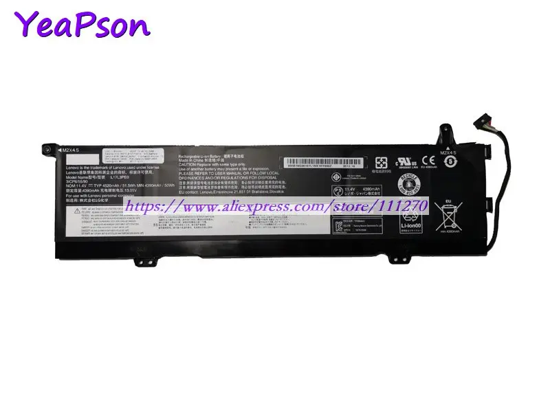 Аккумулятор Yeapson L17L3PE0 L17C3PE0 11 4 в 4520 мАч для ноутбука Lenovo Yoga 730-15IKB 730-15IWL