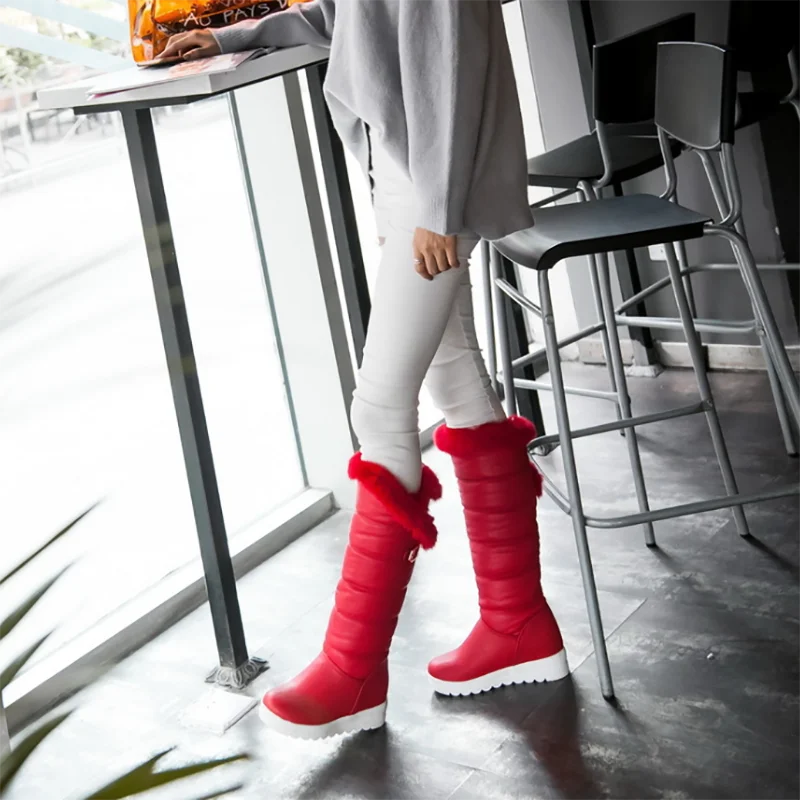 

New Fashion 2020 Top Quality Non-Slip Comfortable Over The Knee Boots Woman Shoes Buckle Decorative Waterproof Warm Winter Boots