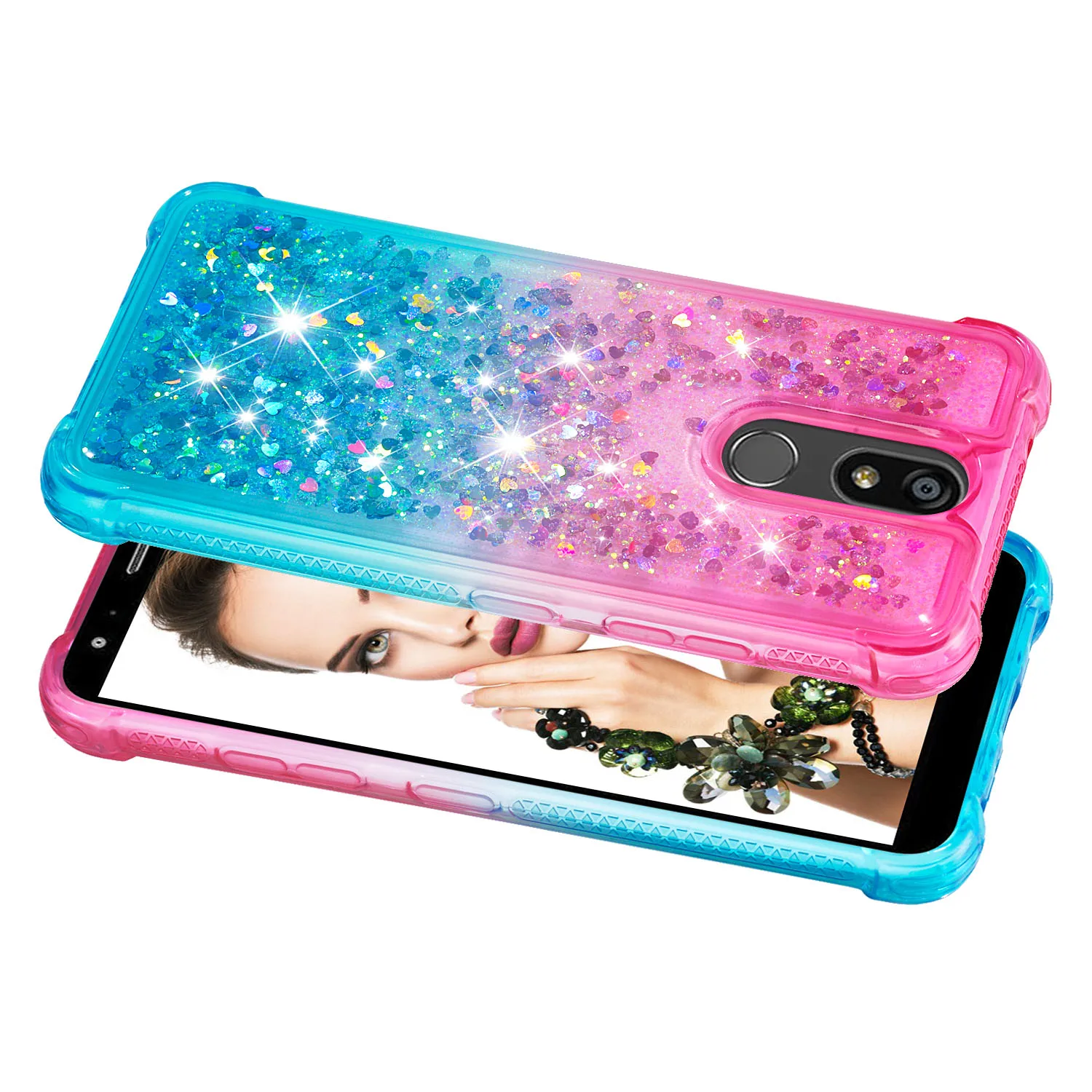 Роскошные чехлы для телефонов LG K12 Plus K40 Stylo 5 чехол Google Pixel 3a XL Bling Love Hearts