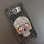 Блестящий Стразы чехол для телефона с черепом для OPPO A35 A54 A74 A94 A95 4G  F19 Pro Plus Find X3 Neo Lite женский чехол для девушек