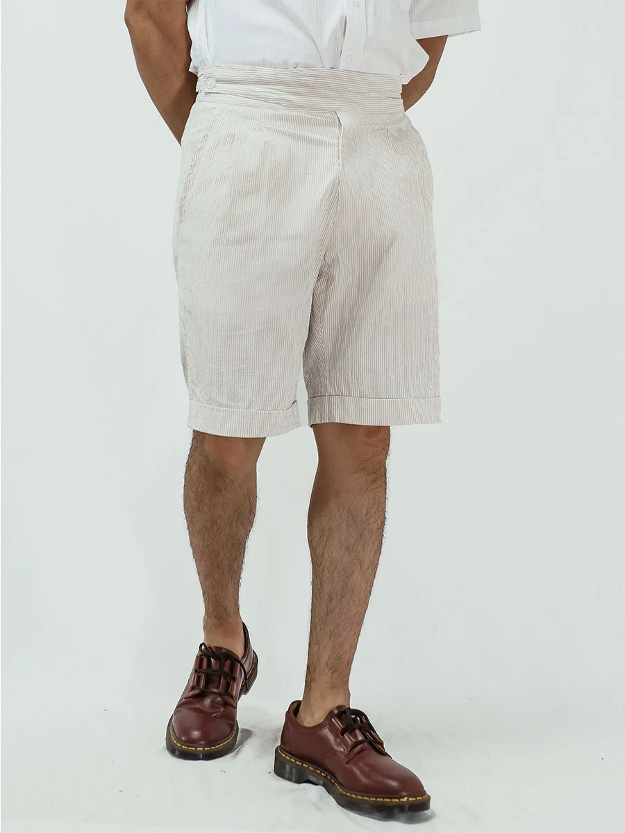 PT homemade 2020 new summer Gurkha shorts men's seersucker gentleman's casual pants fashion man knee length