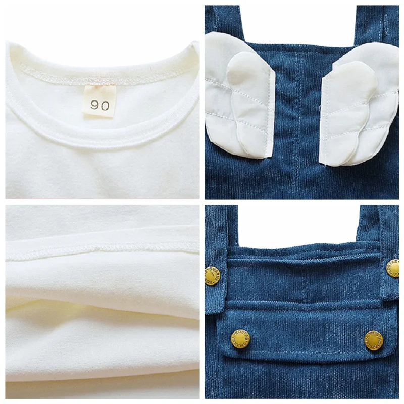 

New Toddler Girls Overalls Kids Solid Color Lovely Pants For Girls 0-5 Years Clothes