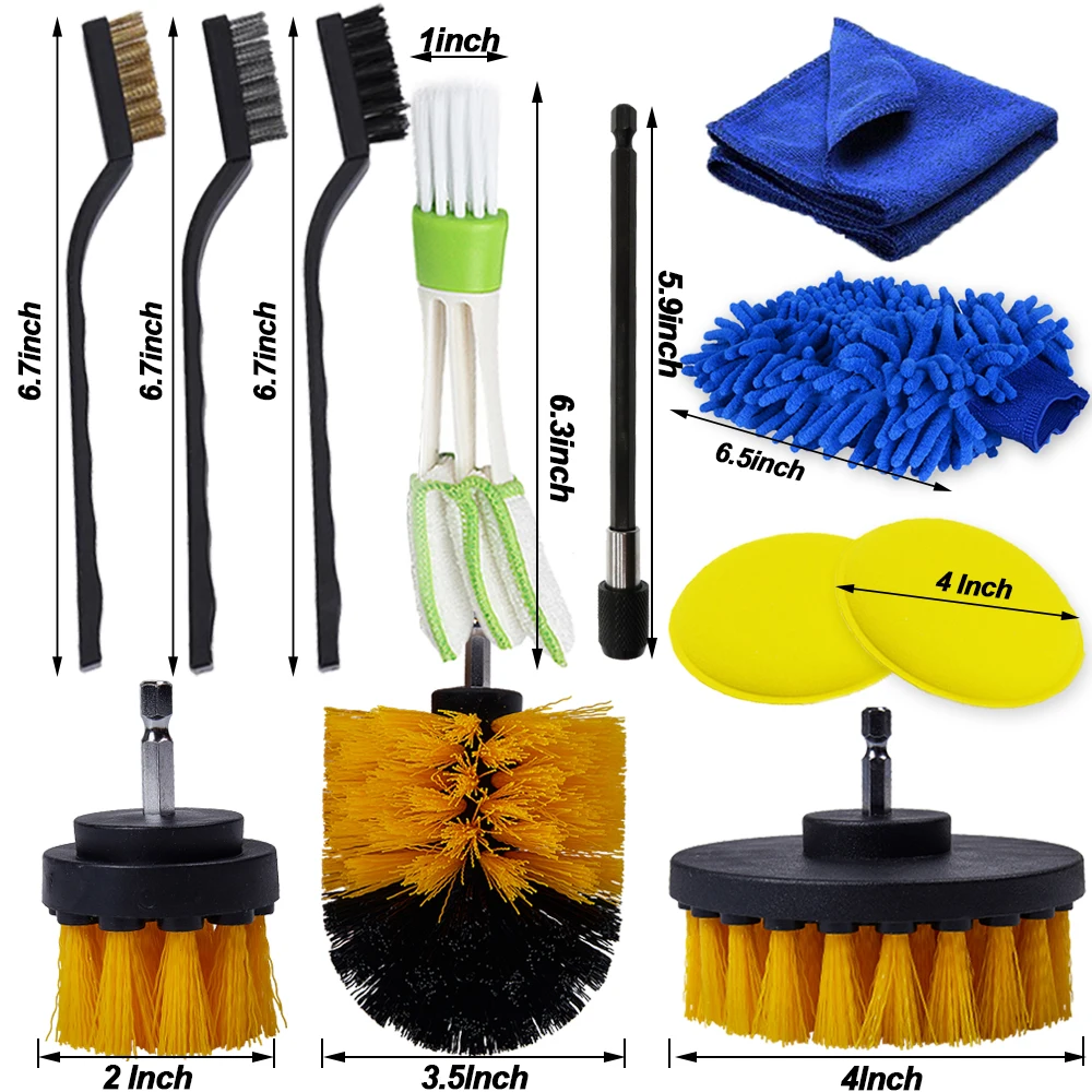 Набор щеток для чистки автомобиля щетка дрели колес автомобильных