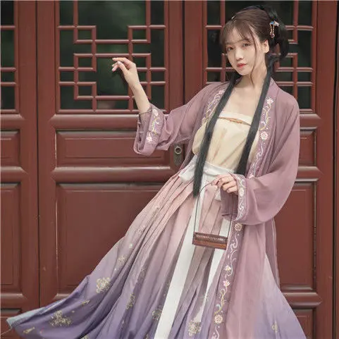 Традиционное китайское женское элегантное платье ханьфу в стиле ретро костюмы