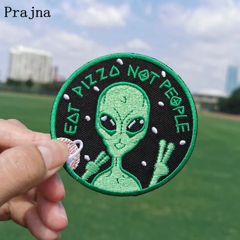Prajna UFO Alien Planet Patch вышивка утюгом на заплатках для одежды DIY Мультяшные нашивки