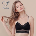 Сексуальный женский бюстгальтер Flarixa с открытой спиной, бюстгальтер пуш-ап большого размера без стальных колец, нижнее белье, кружевной тонкий бюстгальтер в горошек с сеткой, женский бюстгальтер