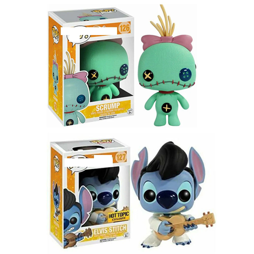 

Anime figure Stitch popit planet baby ugly baby Xiaojin Scrump figure Stitch color box packaging PVC material boy
