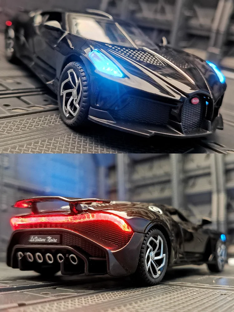 Модель спортивного автомобиля Bugatti Black Dragon 1:32 модель из сплава металлическая