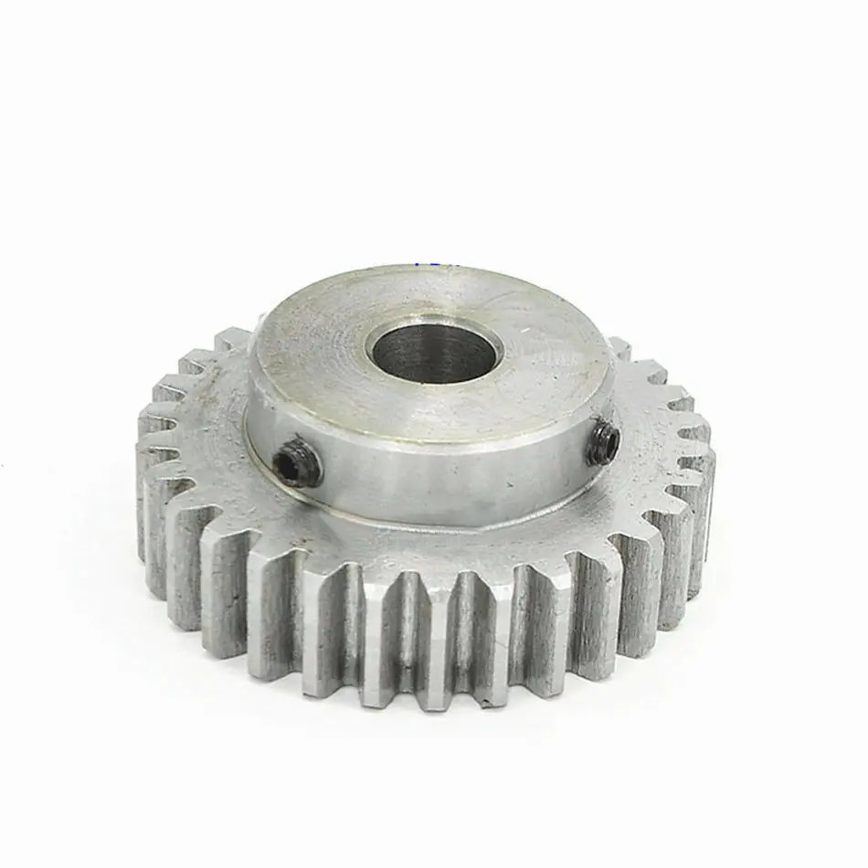

1.5 Modulus 30 Teeth Bore 8mm Spur Gear 45# Steel Module 1.5 Motor Metal Gear Wheel Top Screw