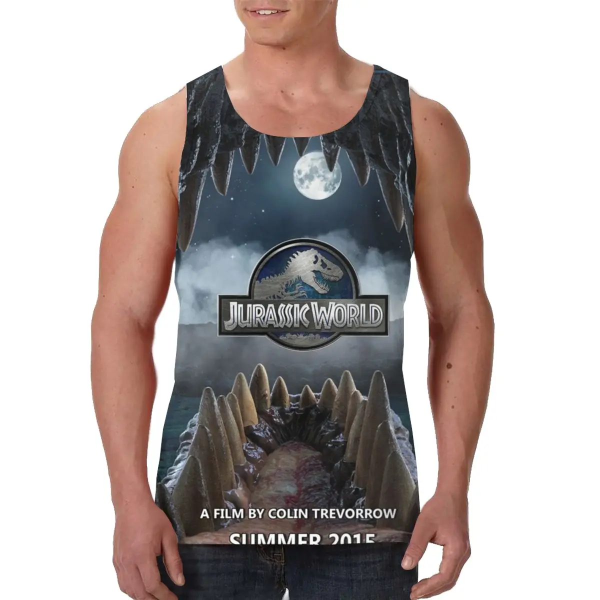 

new gyms clothing bodybuilding tank top bodybuilder mens Jurassic Park tops singlet sleeveless singlet men