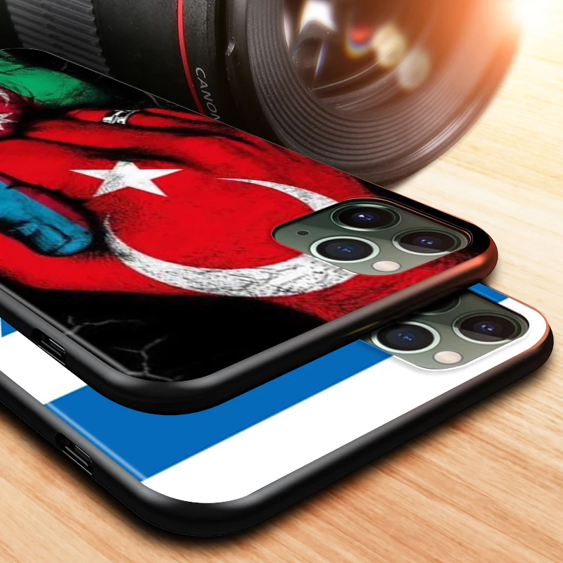 

Azerbaijan Israel Flag for Apple iPhone 12 Mini 11 XS Pro Max X XR 8 7 6 6S Plus SE 5 5S 2020 Phone Case
