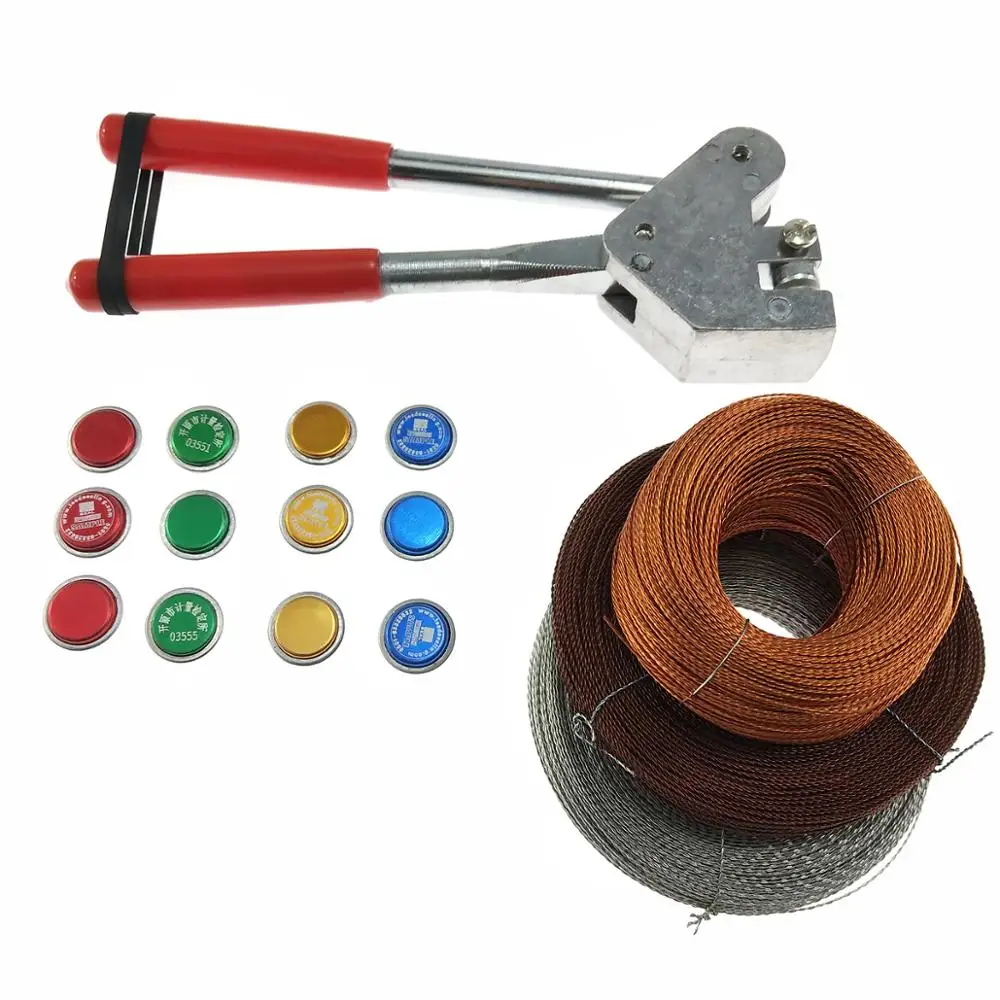 100 шт. пронумерованные алюминиевые рамы безопасности свинцовые уплотнения с