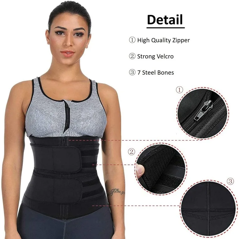 Латексный корсет из неопрена тренажер для талии женщин потери веса повседневная
