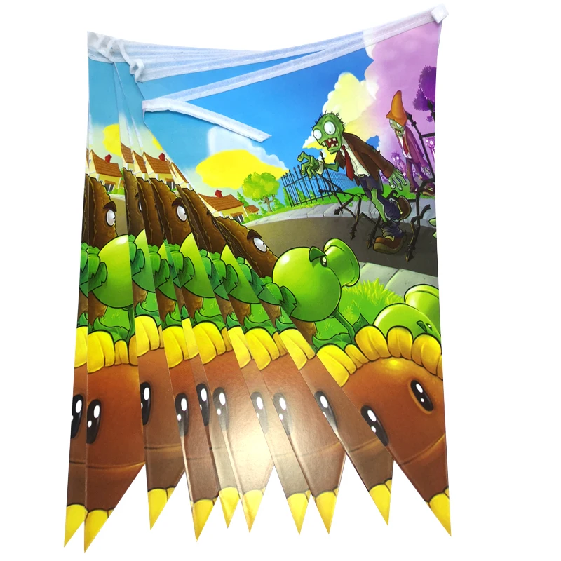 1 компл./упак. Baby Shower овсянка украшения с изображением героев Plants vs Zombies тема висит
