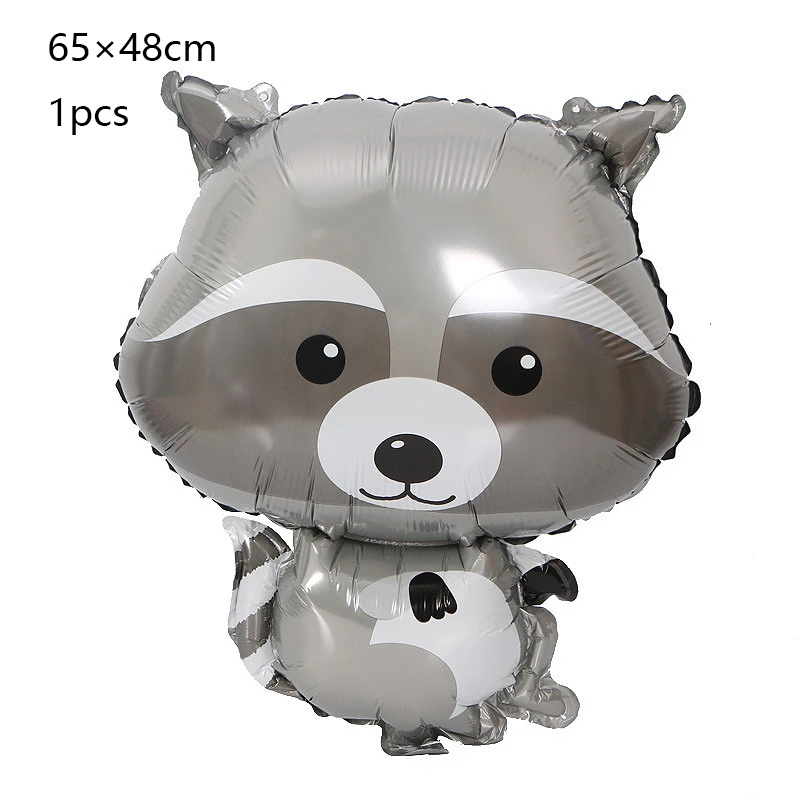 Мультяшный балон из алюминиевой фольги животное ежик лиса енот искусственный