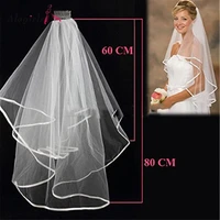 alagirls simple short tulle wedding veils two layer with comb white ivory bridal veil for bride for marriage wedding accessories