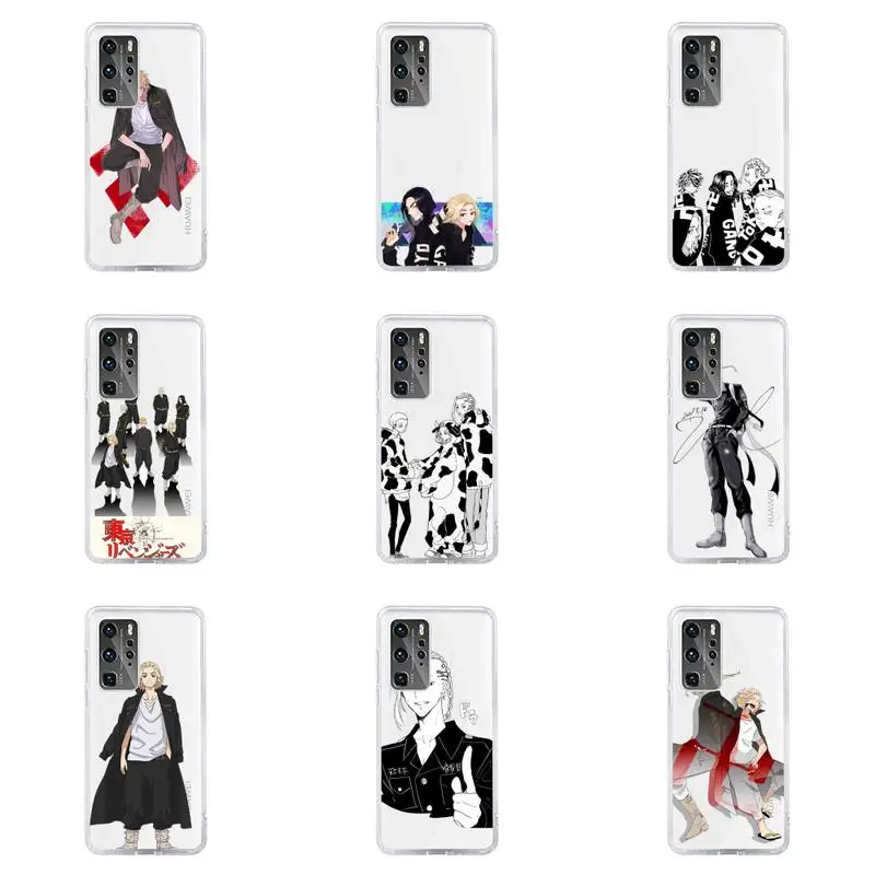 

Anime Tokyo Revengers Phone Case For Huawei P40 P30 P20 Mate Honor 10i 30 20 i 10 40 8x 9x Pro Lite Transparent Cover