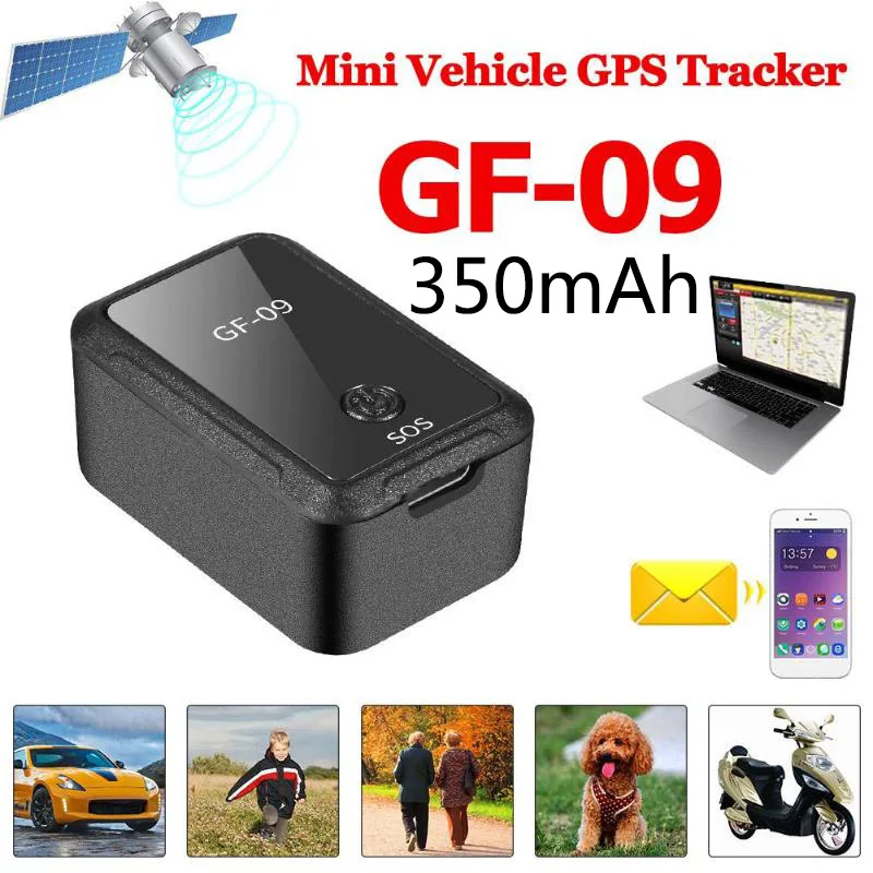 GF09 350mAh GF-07 магнитный мини в режиме реального времени портативный автомобиль отслеживающее устройство Улучшенный gps LBS трекер локатор - Цвет: GF09 350mAh