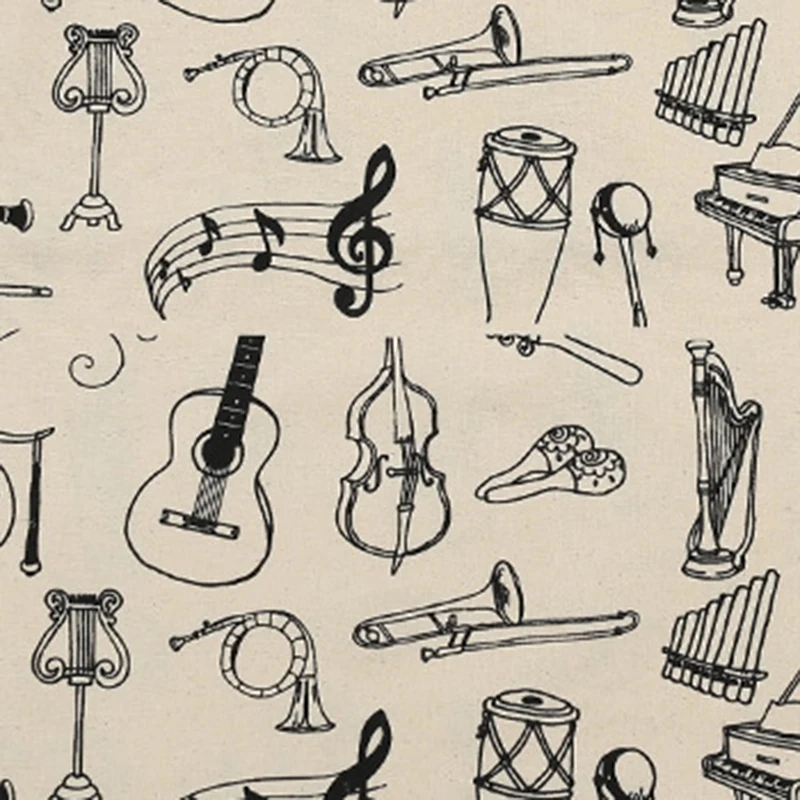 FGGS-музыкальная сумка из хлопка с музыкальными элементами сумка-тоут аксессуары