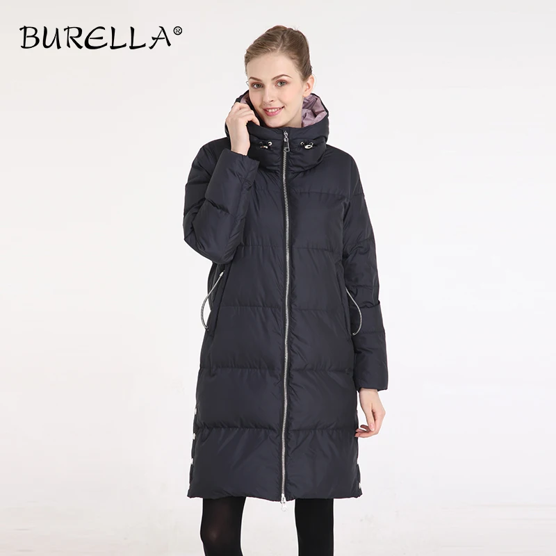 Женская хлопковая куртка BURELLA Облегающая водолазка на молнии с длинными рукавами