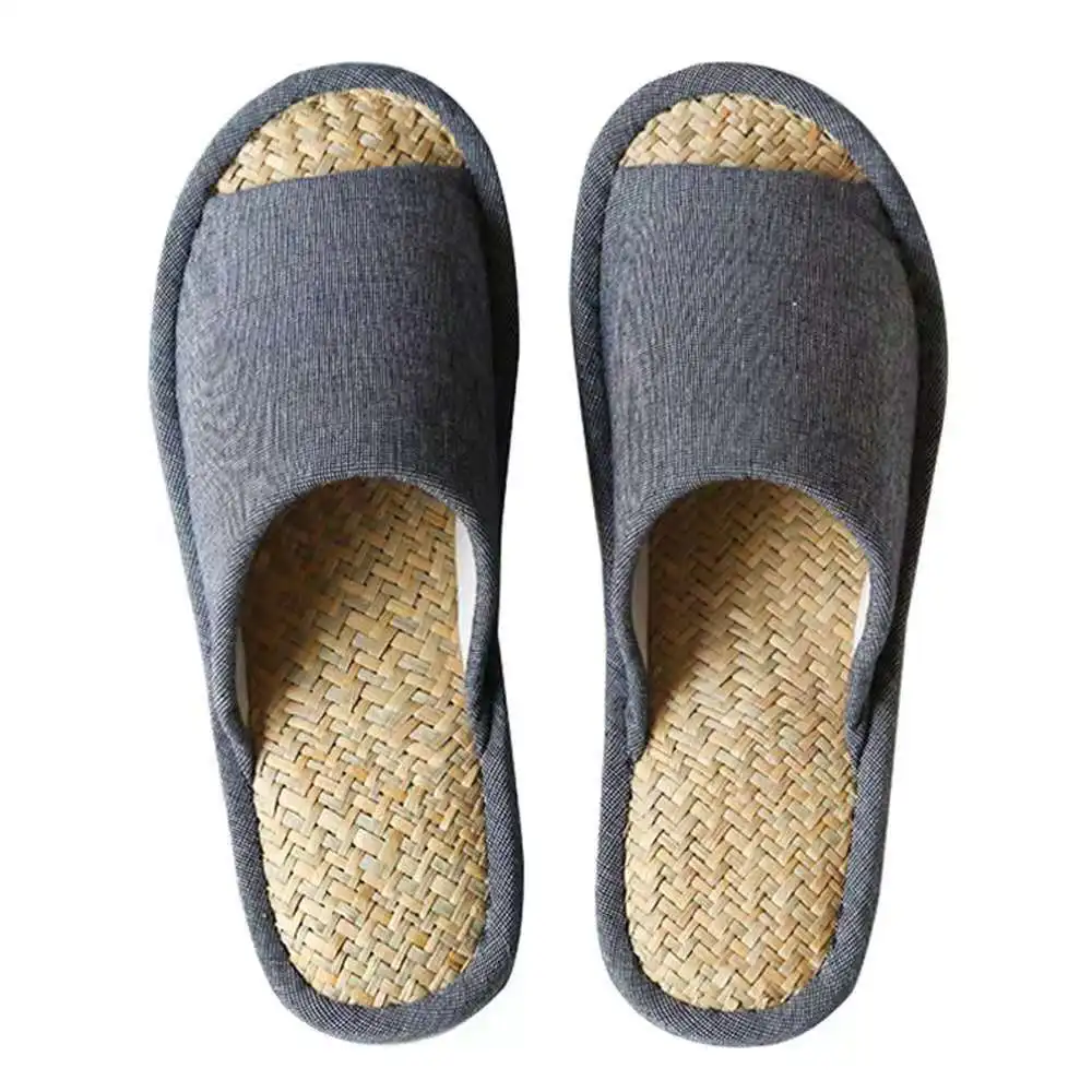 

2021 European and sk American ladies breathable non-slip light-soled cotton and linen slippers 1841
