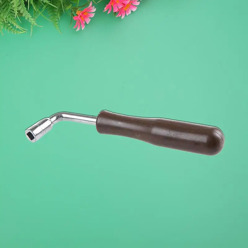 

L shape Guzheng Zither Piano Tuning Hammer Tuner Spanner Tool Brown Useful