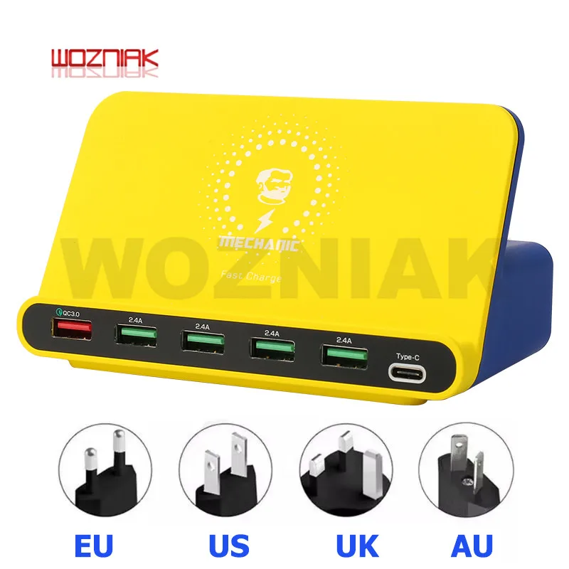 Универсальное быстрое зарядное устройство Mechanic с 6 USB-портами для зарядки