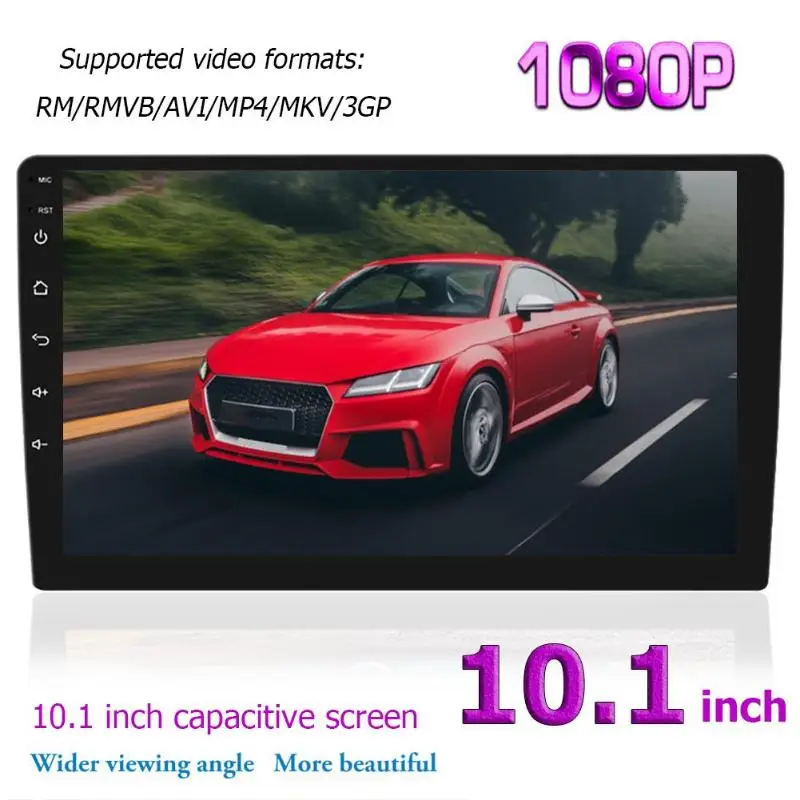 10101 10,1 дюймов сенсорный экран Android 8,1 Стерео gps Navi FM радио MP5 плеер Поддержка рулевого колеса управления видео выход