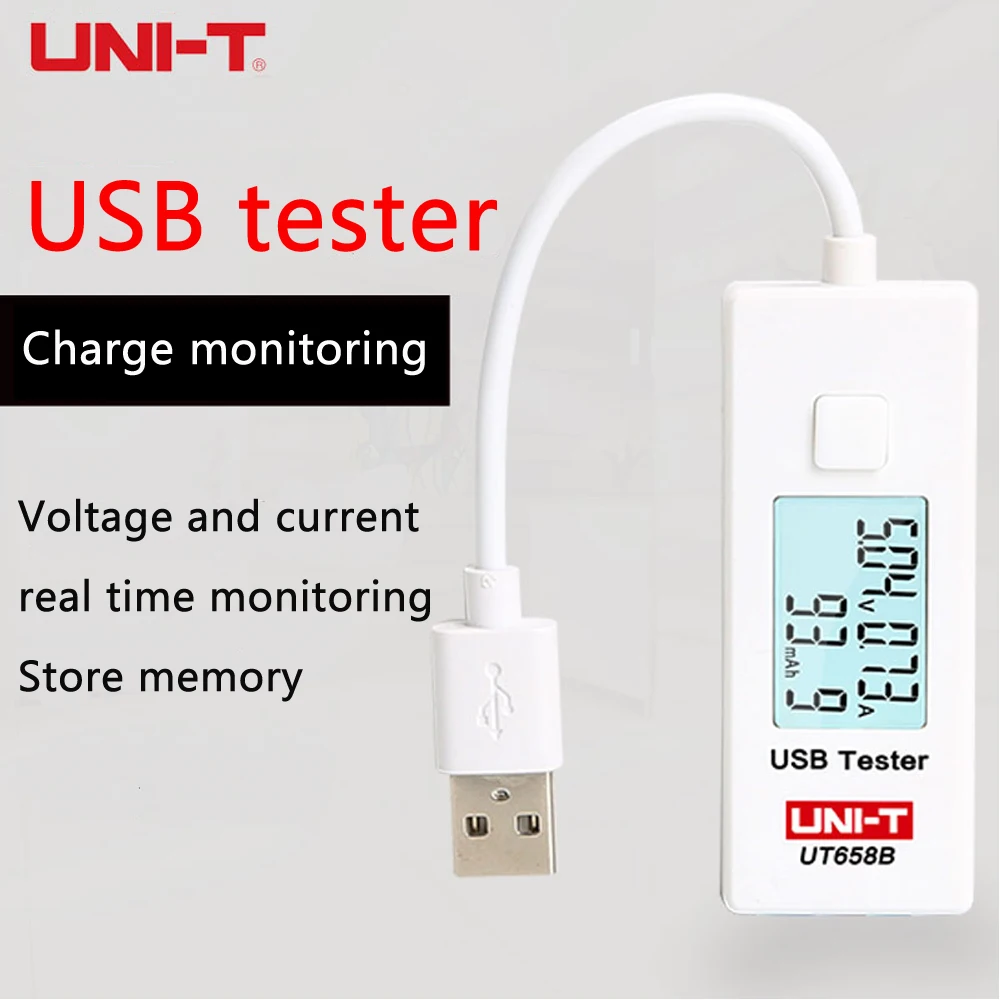 

UNI-T UT658B mobile phone notebook U disk mobile power monitor charging AC/DC detection capacity USB tester UT658