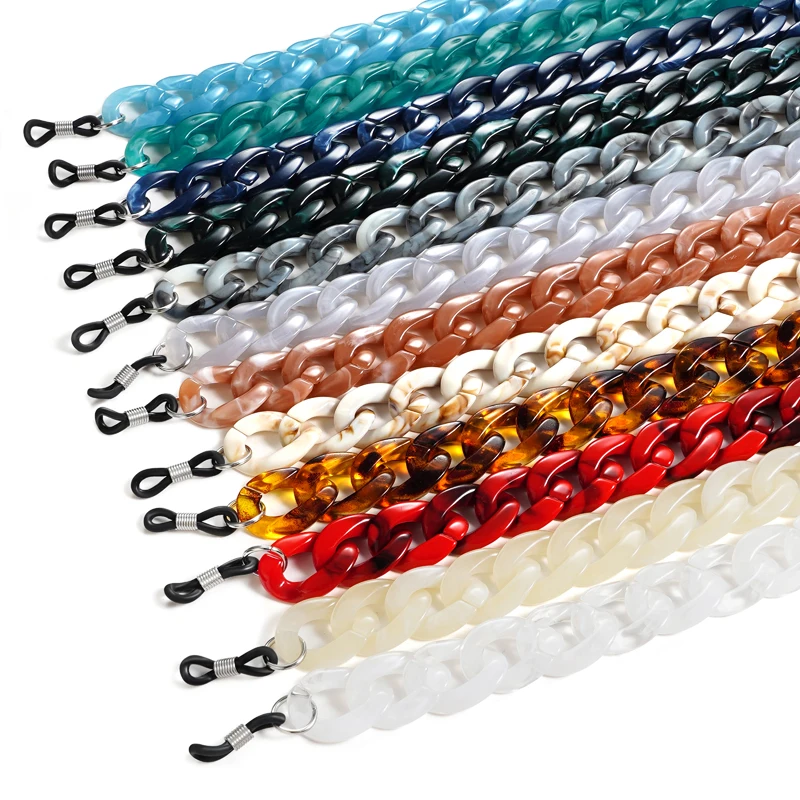 

Eyeglass Chains for Women with Clips Acrylic Sunglasses Necklace Holder