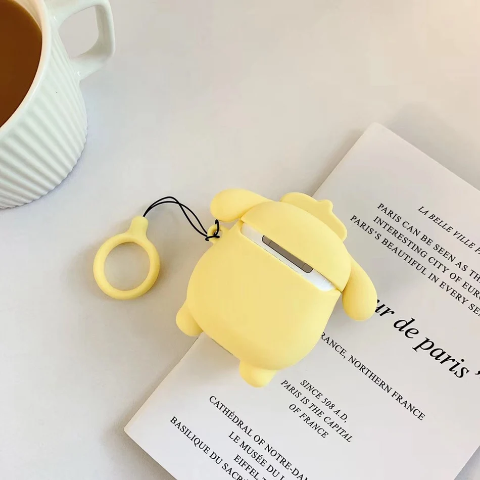 Чехол для AirPods милый мультяшный слон кожухи головных телефонов для Apple Airpods 2 забавные аксессуары защитный чехол с кольцом на палец
